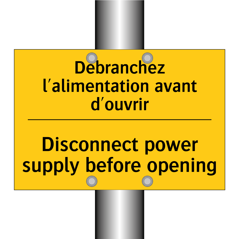 Débranchez l'alimentation avant /.../ - Disconnect power supply before /.../