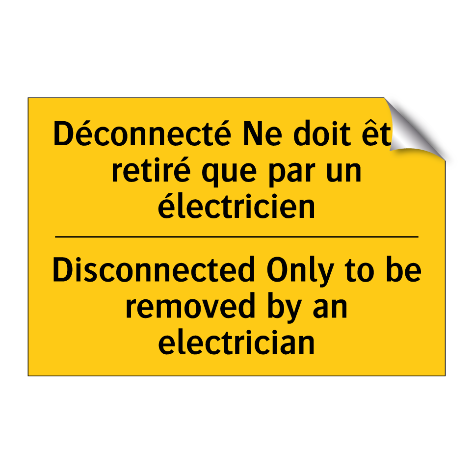 Déconnecté Ne doit être retiré /.../ - Disconnected Only to be removed /.../
