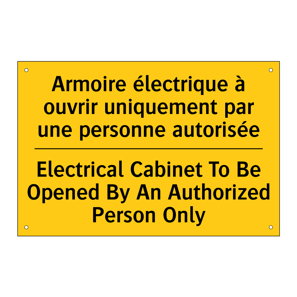 Armoire électrique à ouvrir uniquement /.../ - Electrical Cabinet To Be Opened /.../