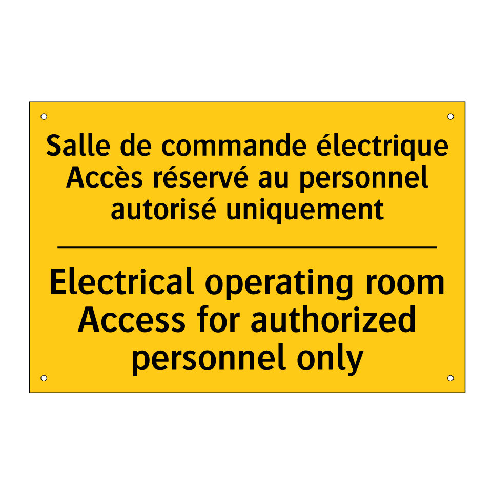 Salle de commande électrique Accès /.../ - Electrical operating room Access /.../