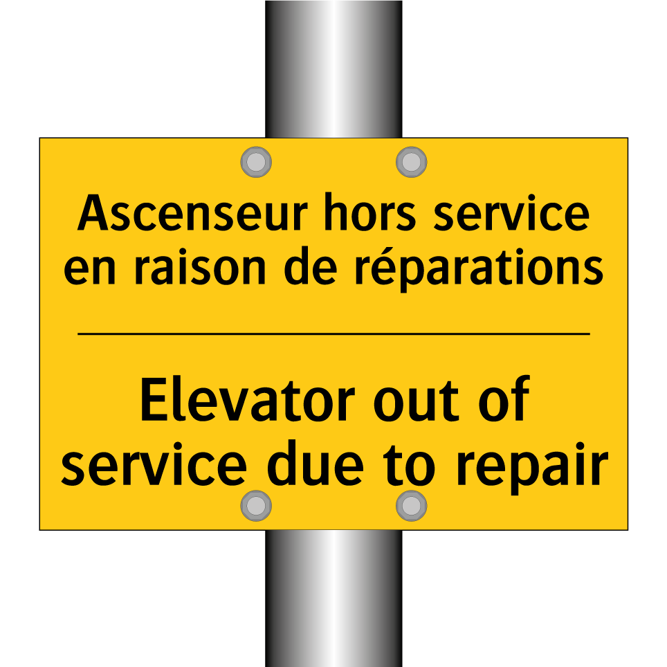 Ascenseur hors service en raison /.../ - Elevator out of service due to /.../