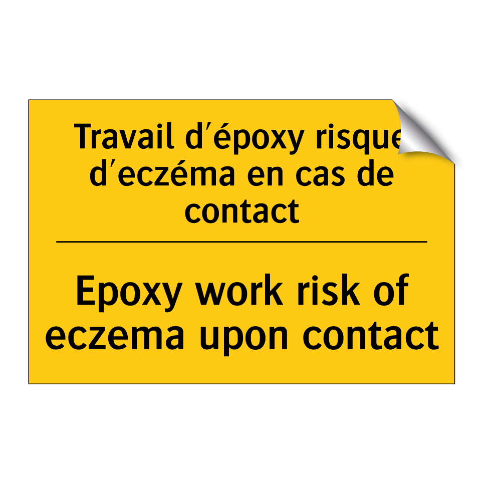 Travail d'époxy risque d'eczéma /.../ - Epoxy work risk of eczema upon /.../