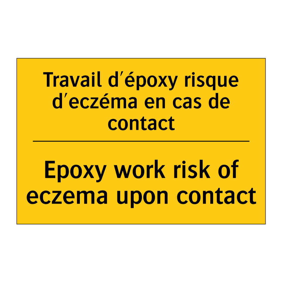 Travail d'époxy risque d'eczéma /.../ - Epoxy work risk of eczema upon /.../