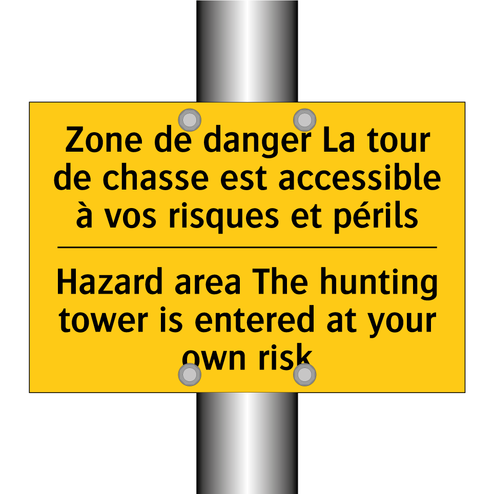 Zone de danger La tour de chasse /.../ - Hazard area The hunting tower /.../