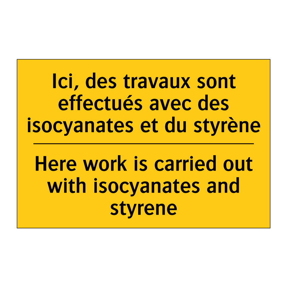 Ici, des travaux sont effectués /.../ - Here work is carried out with /.../