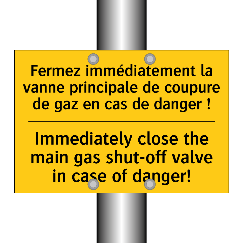Fermez immédiatement la vanne /.../ - Immediately close the main gas /.../