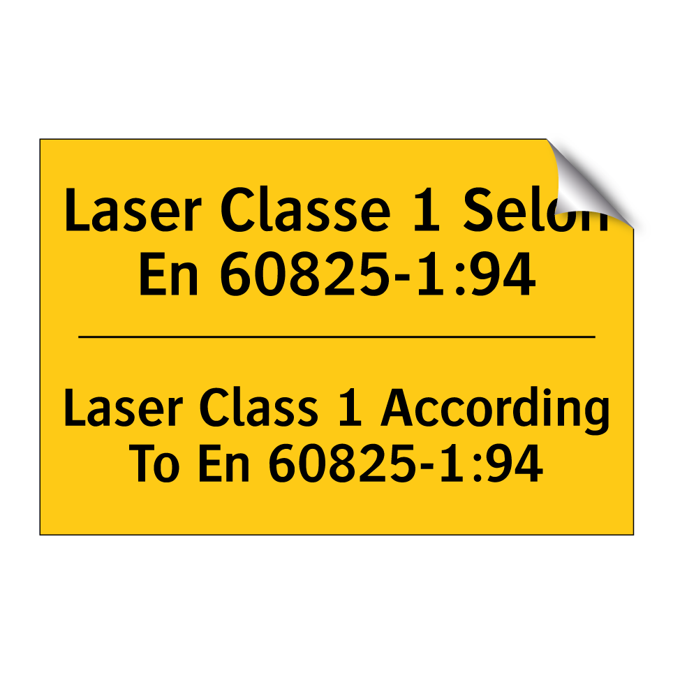 Laser Classe 1 Selon En 60825-1:94 /.../ - Laser Class 1 According To En /.../