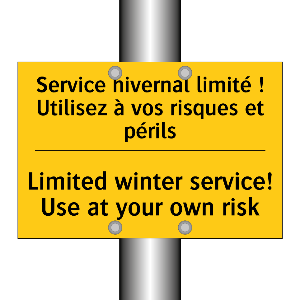 Service hivernal limité ! Utilisez /.../ - Limited winter service! Use at /.../