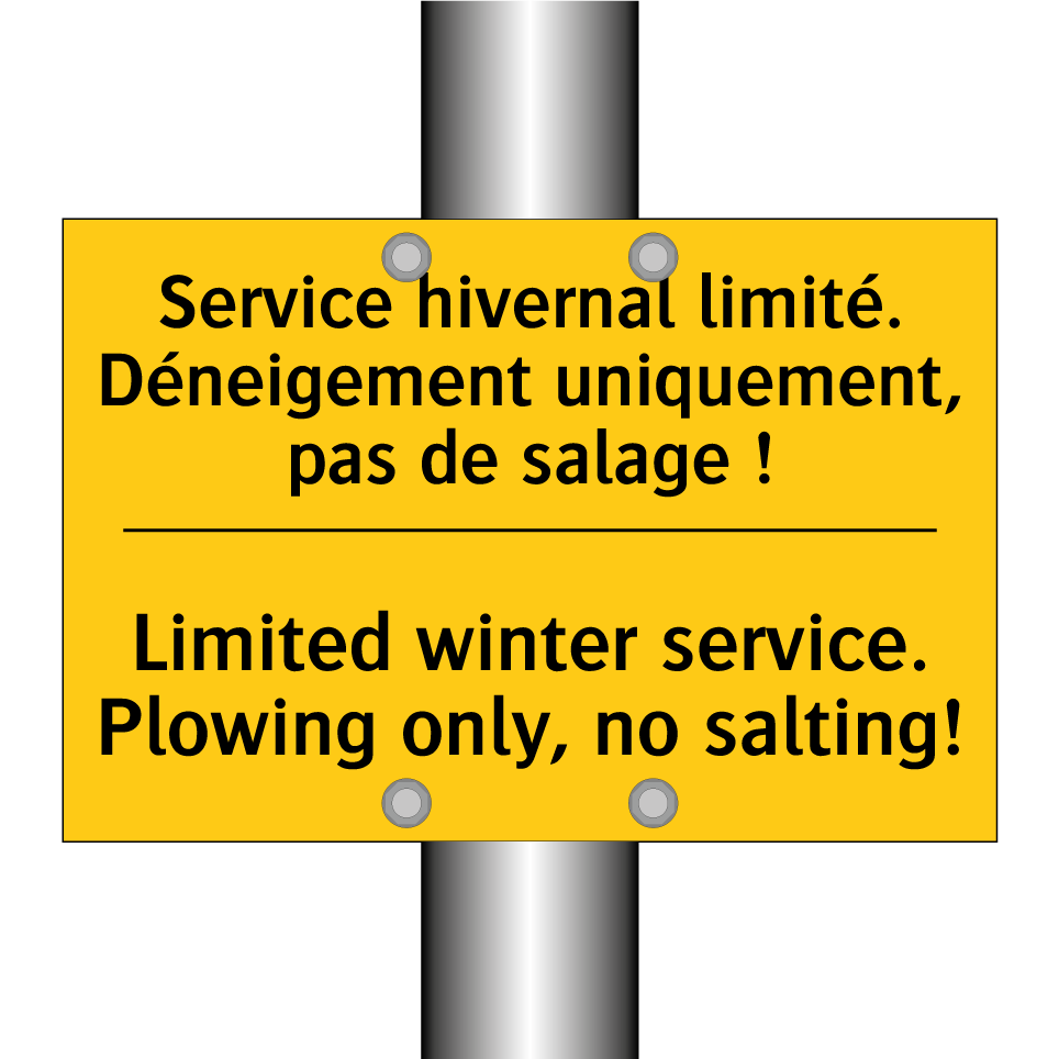 Service hivernal limité. Déneigement /.../ - Limited winter service. Plowing /.../