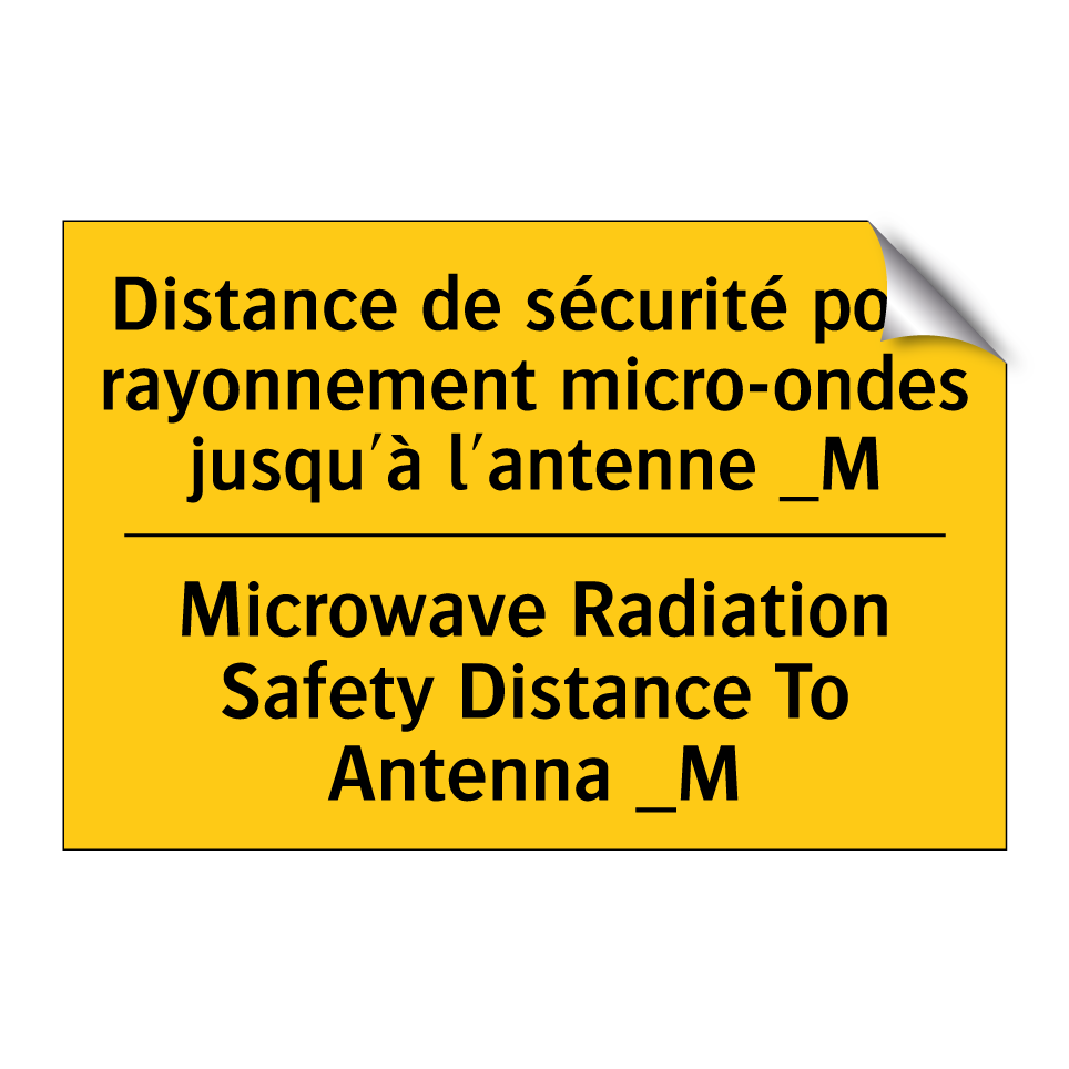 Distance de sécurité pour rayonnement /.../ - Microwave Radiation Safety Distance /.../