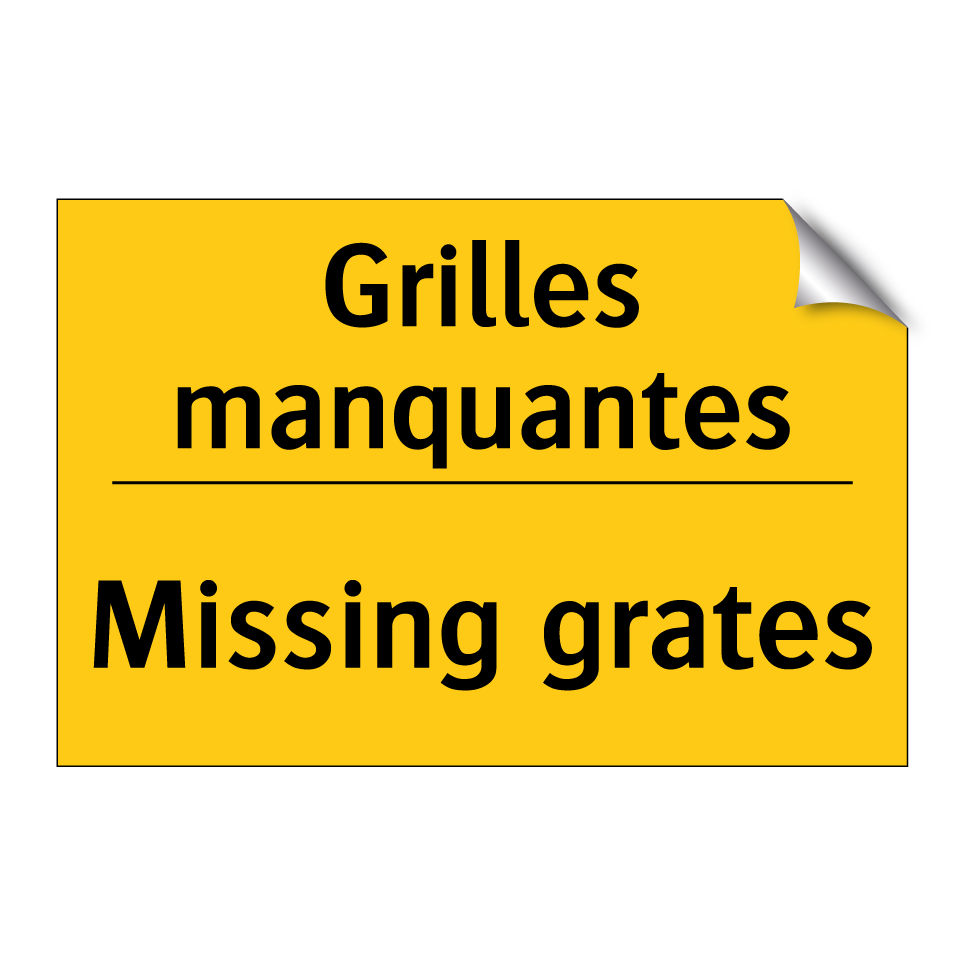 Grilles manquantes - Missing grates