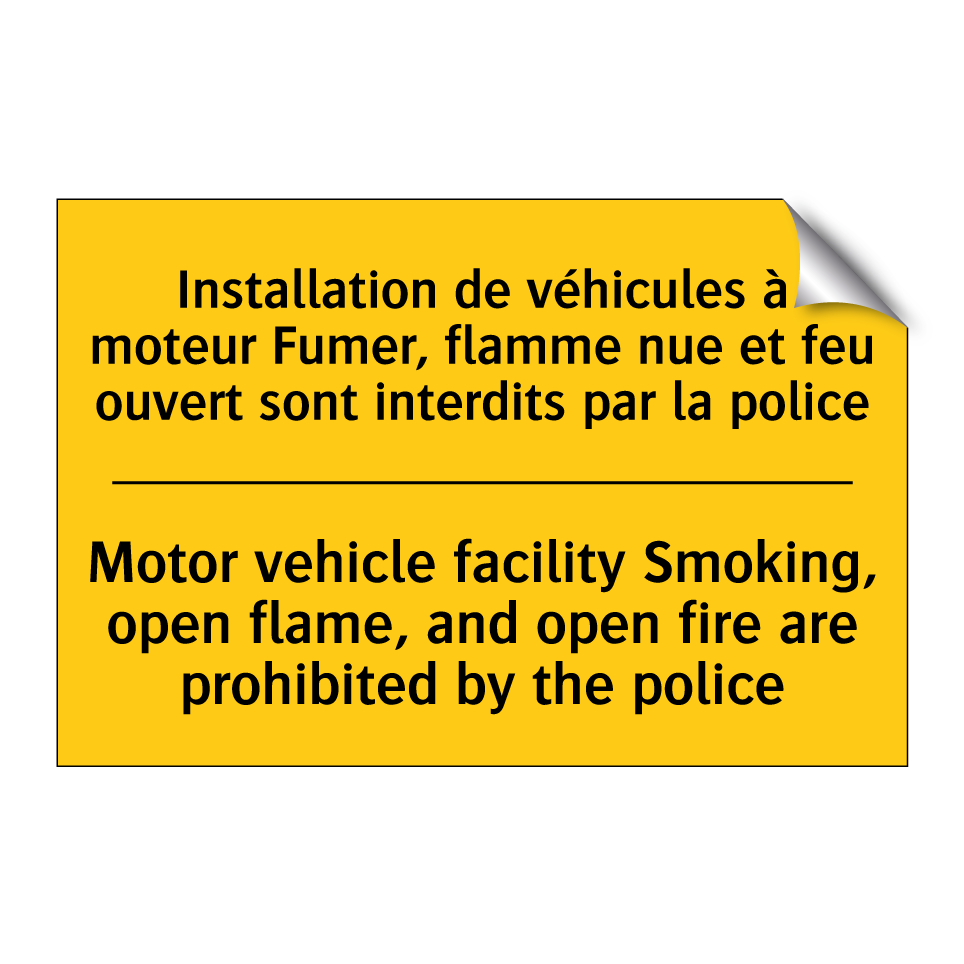 Installation de véhicules à moteur /.../ - Motor vehicle facility Smoking, /.../