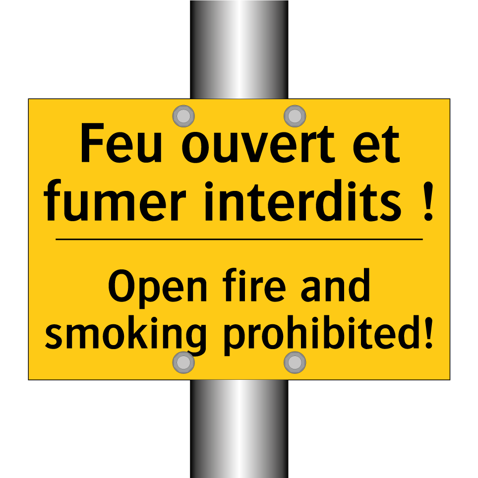 Feu ouvert et fumer interdits /.../ - Open fire and smoking prohibited! /.../