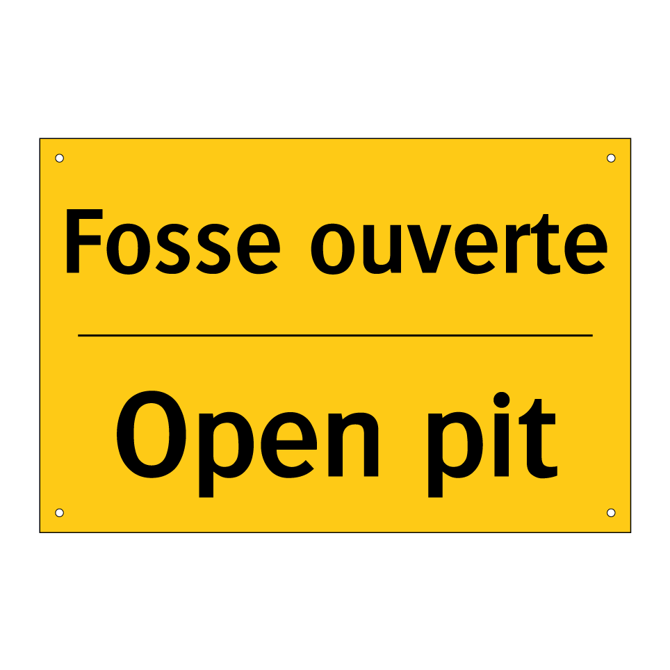 Fosse ouverte - Open pit