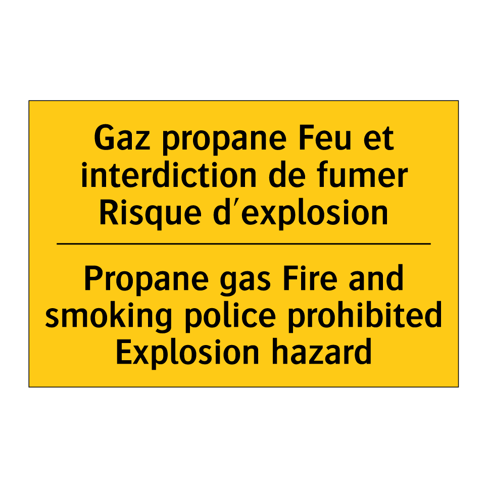 Gaz propane Feu et interdiction /.../ - Propane gas Fire and smoking police /.../