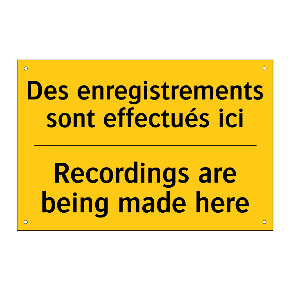 Des enregistrements sont effectués /.../ - Recordings are being made here