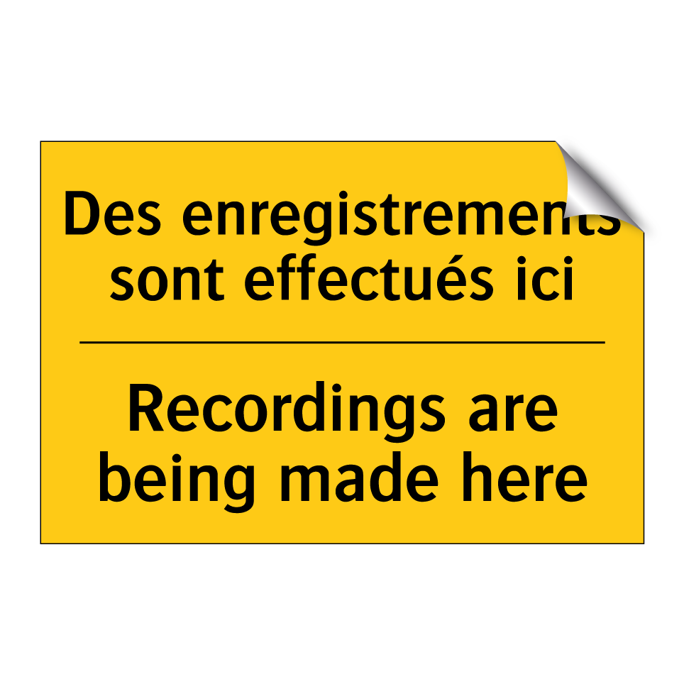 Des enregistrements sont effectués /.../ - Recordings are being made here