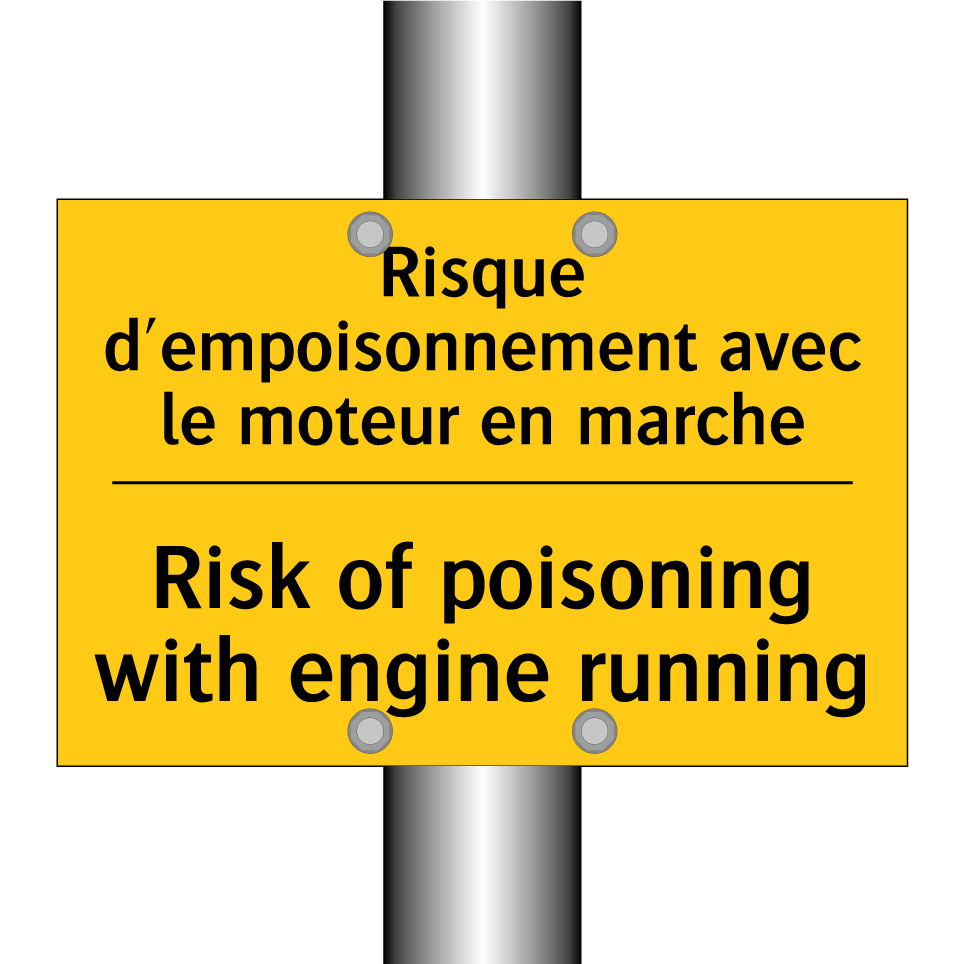 Risque d'empoisonnement avec le /.../ - Risk of poisoning with engine /.../