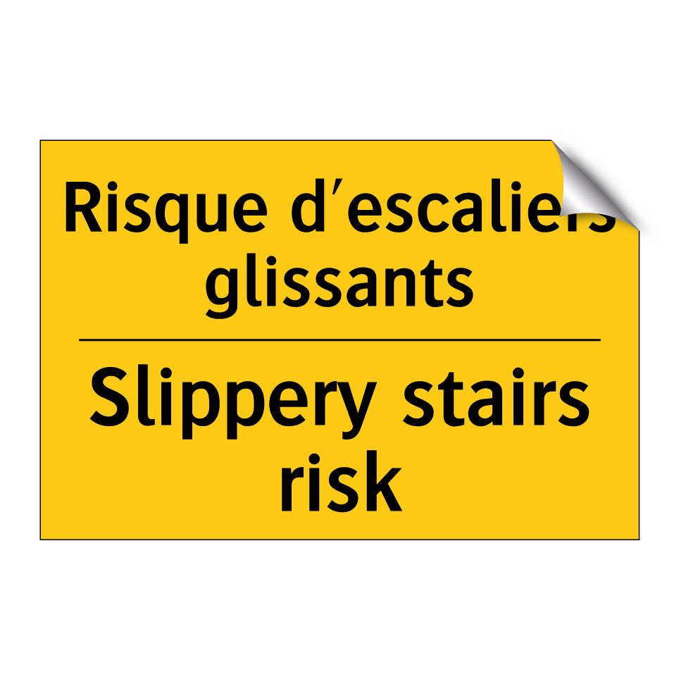 Risque d'escaliers glissants - Slippery stairs risk