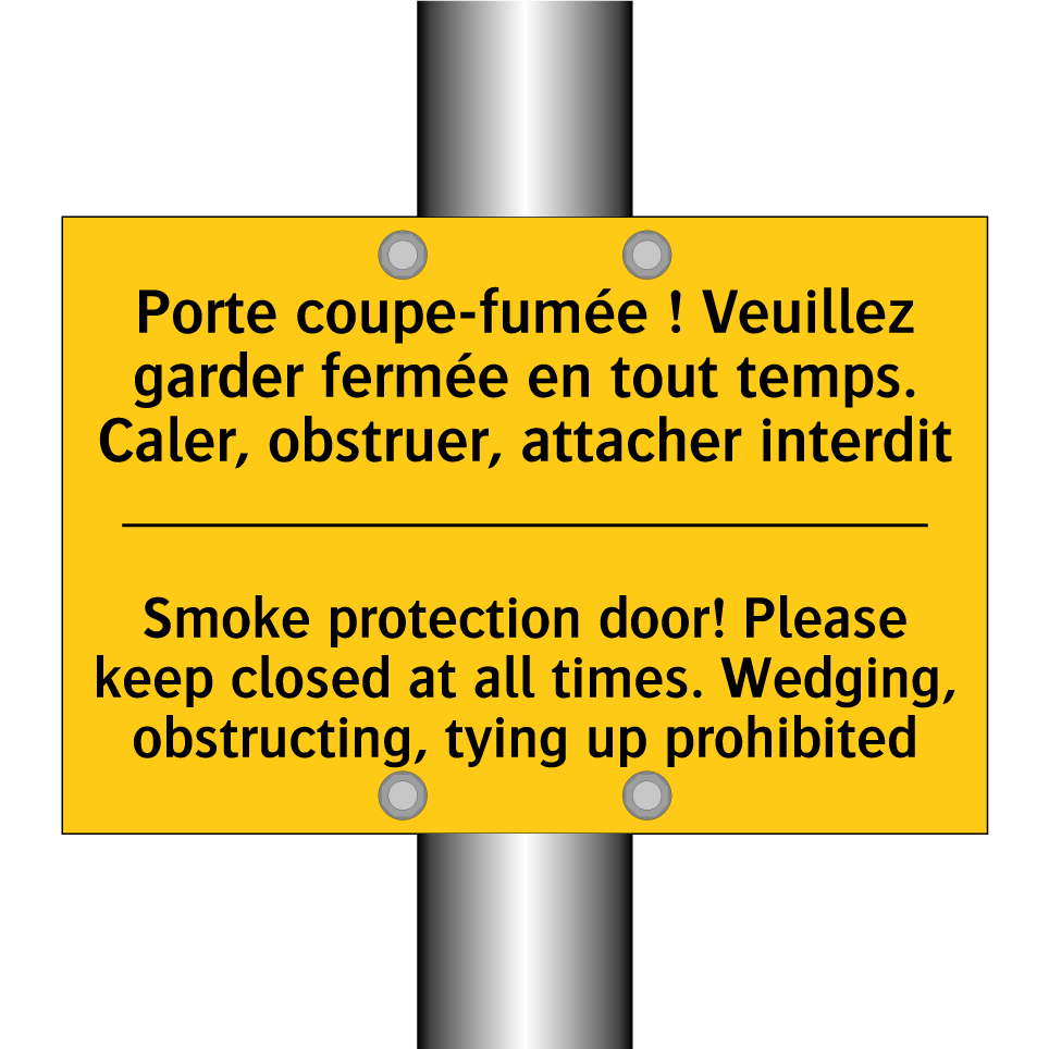 Porte coupe-fumée ! Veuillez garder /.../ - Smoke protection door! Please /.../