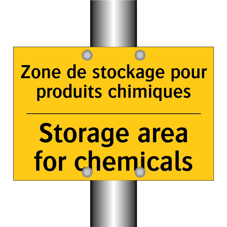 Zone de stockage pour produits /.../ - Storage area for chemicals