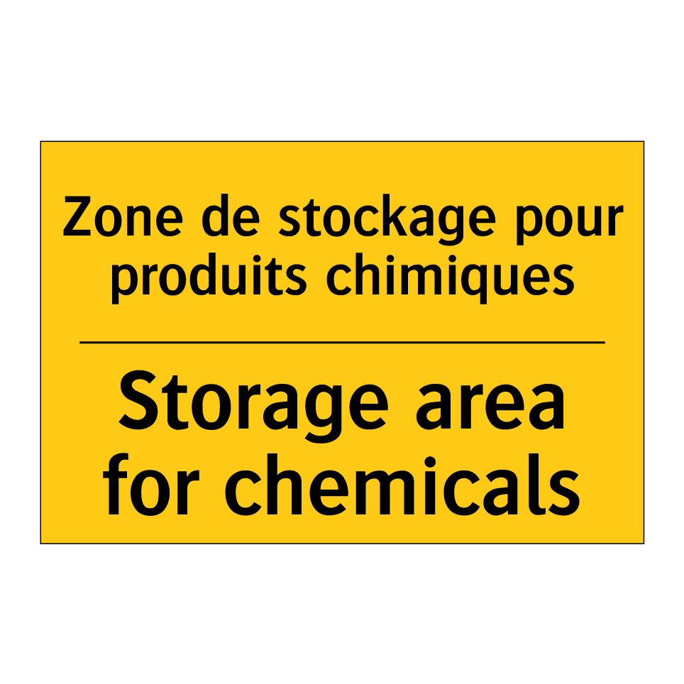 Zone de stockage pour produits /.../ - Storage area for chemicals