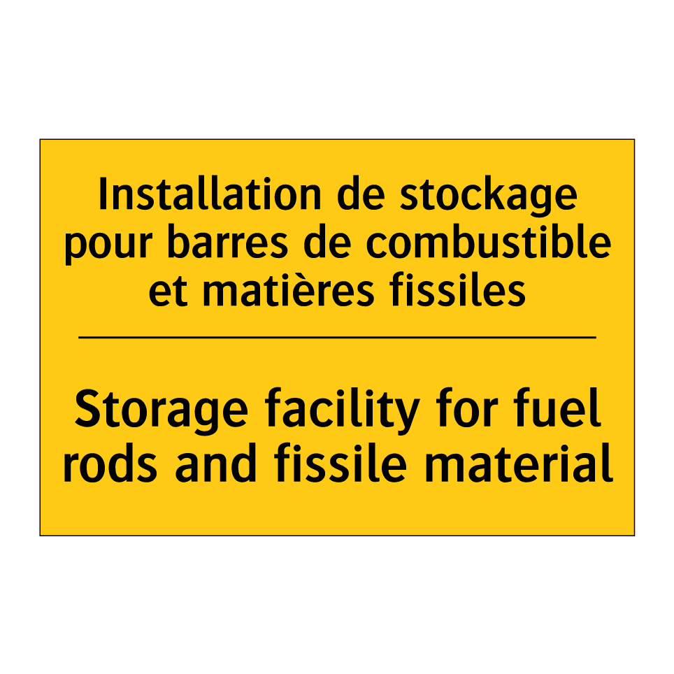 Installation de stockage pour /.../ - Storage facility for fuel rods /.../