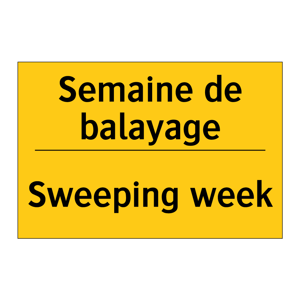 Semaine de balayage - Sweeping week