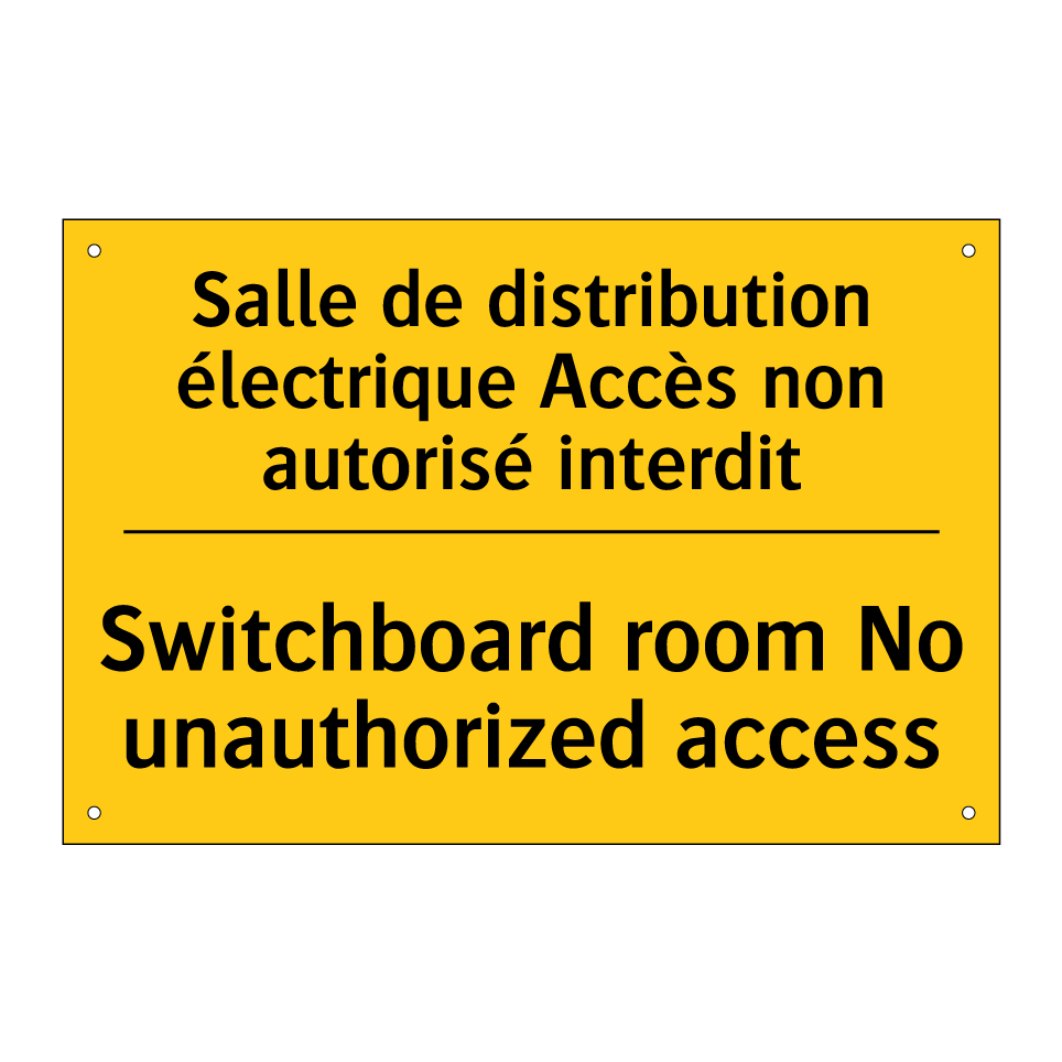 Salle de distribution électrique /.../ - Switchboard room No unauthorized /.../