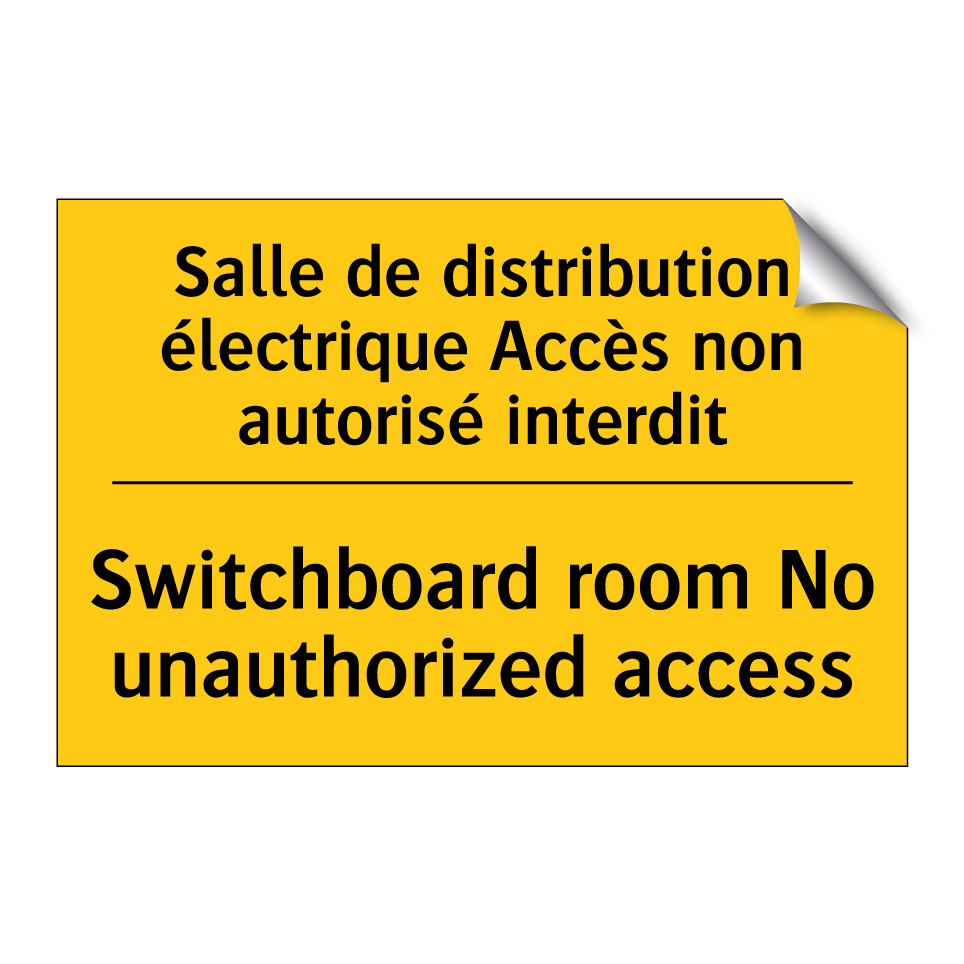 Salle de distribution électrique /.../ - Switchboard room No unauthorized /.../