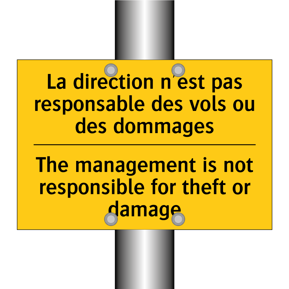 La direction n'est pas responsable /.../ - The management is not responsible /.../