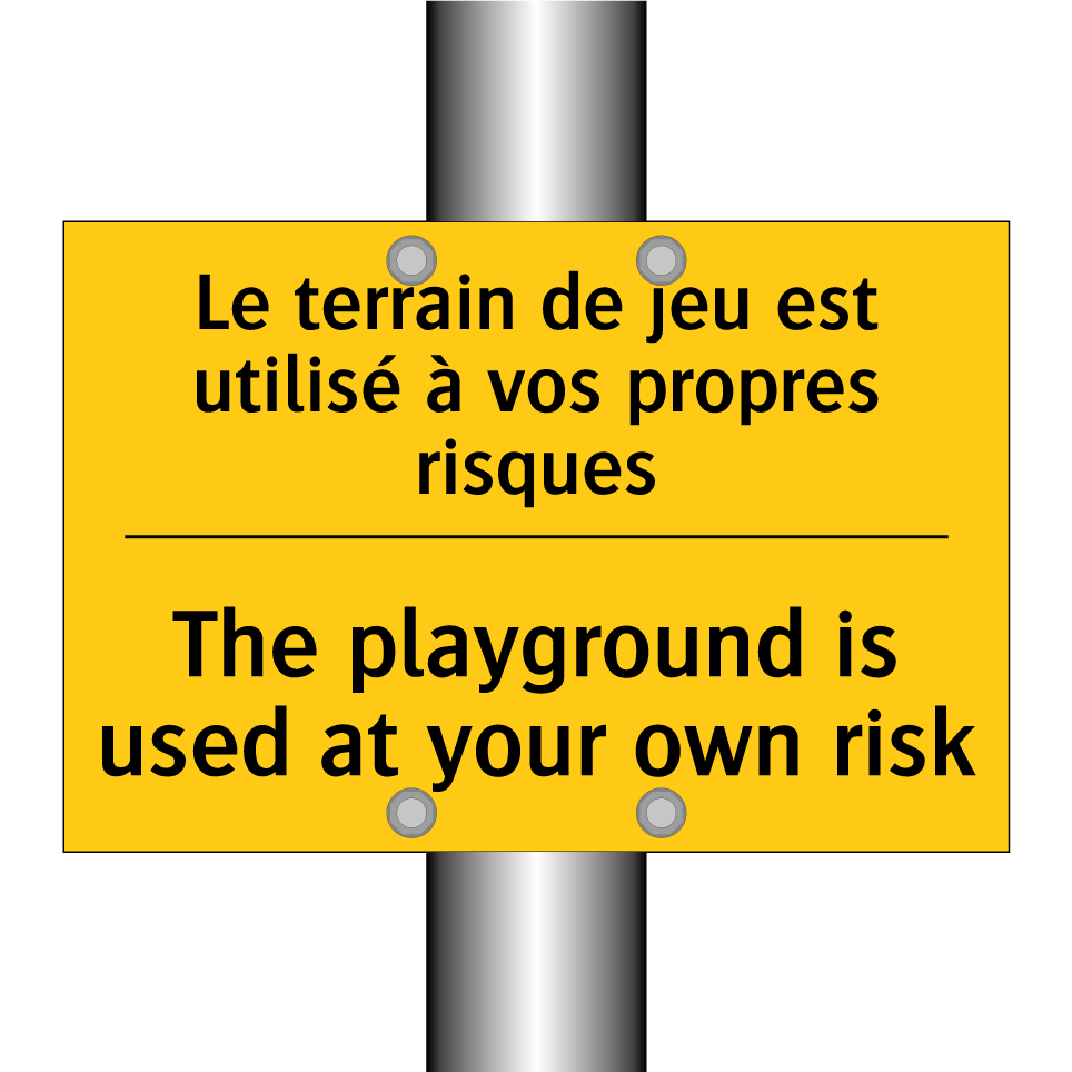Le terrain de jeu est utilisé /.../ - The playground is used at your /.../