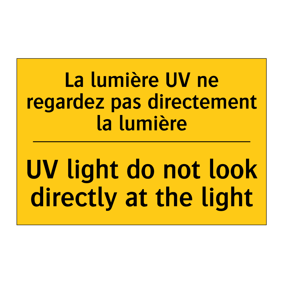 La lumière UV ne regardez pas /.../ - UV light do not look directly /.../