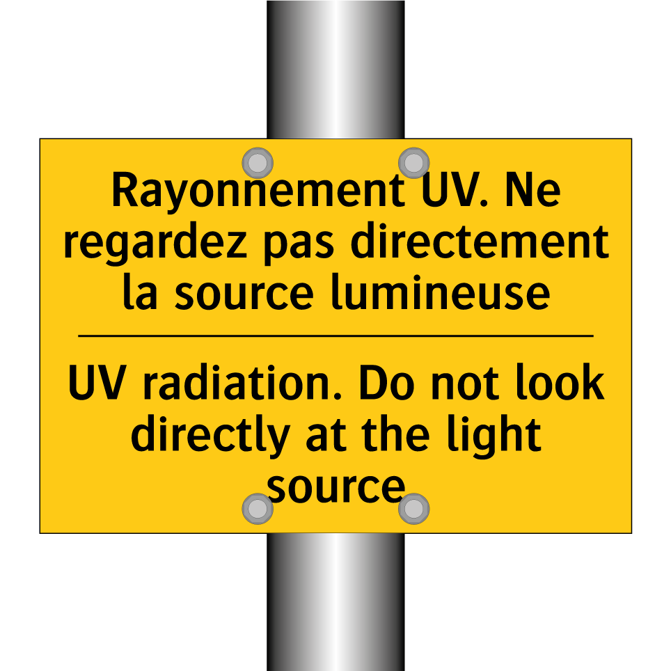 Rayonnement UV. Ne regardez pas /.../ - UV radiation. Do not look directly /.../