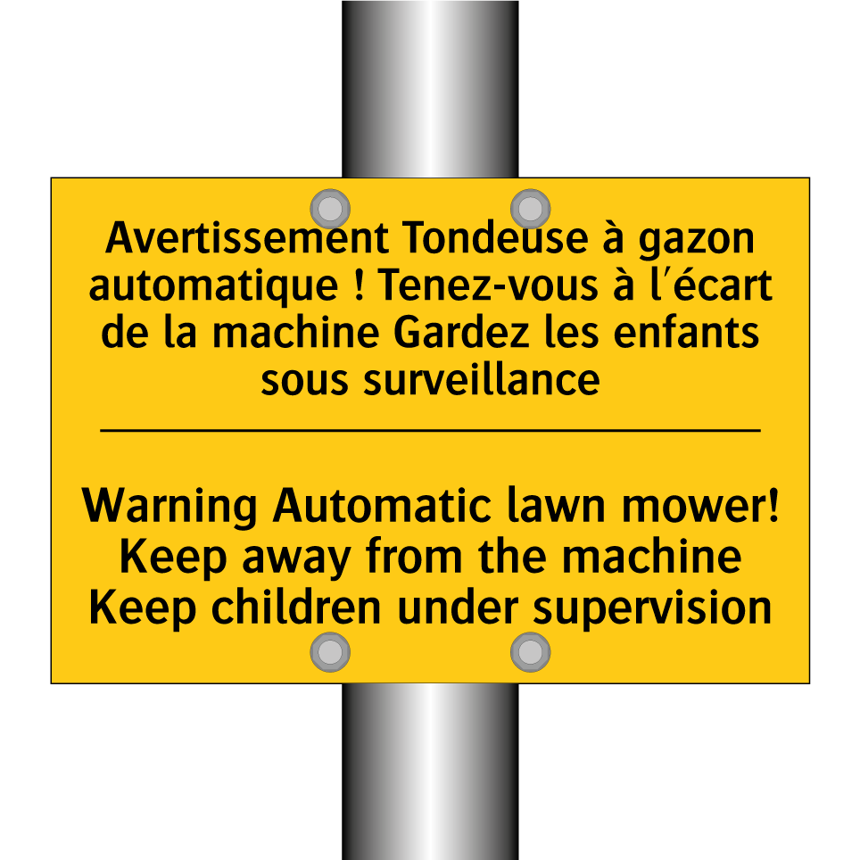 Avertissement Tondeuse à gazon /.../ - Warning Automatic lawn mower! /.../
