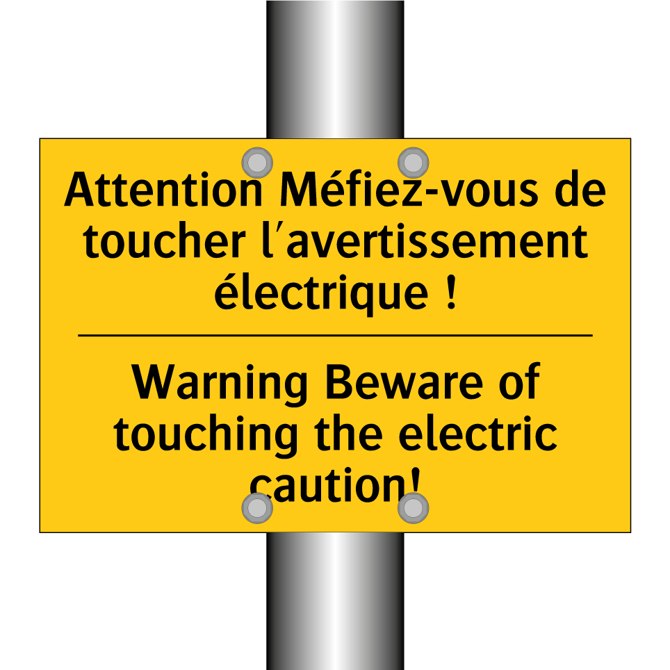 Attention Méfiez-vous de toucher /.../ - Warning Beware of touching the /.../