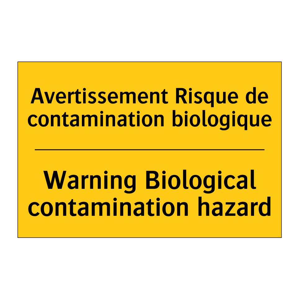 Avertissement Risque de contamination /.../ - Warning Biological contamination /.../