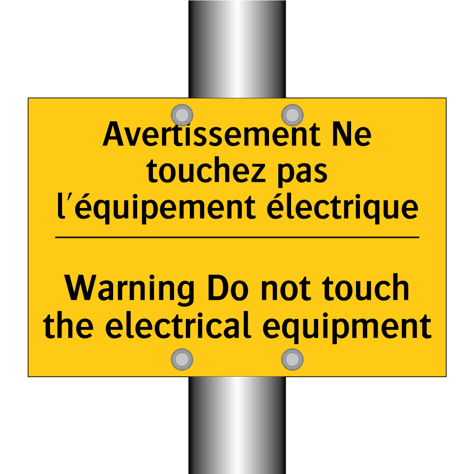 Avertissement Ne touchez pas l'équipement /.../ - Warning Do not touch the electrical /.../
