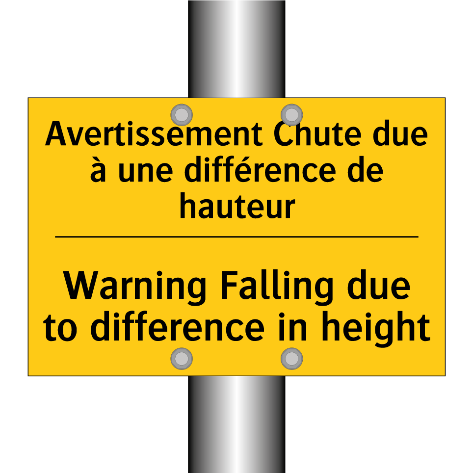 Avertissement Chute due à une /.../ - Warning Falling due to difference /.../