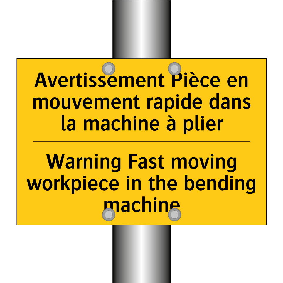 Avertissement Pièce en mouvement /.../ - Warning Fast moving workpiece /.../