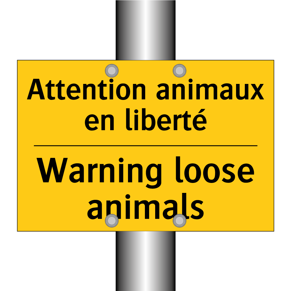 Attention animaux en liberté - Warning loose animals