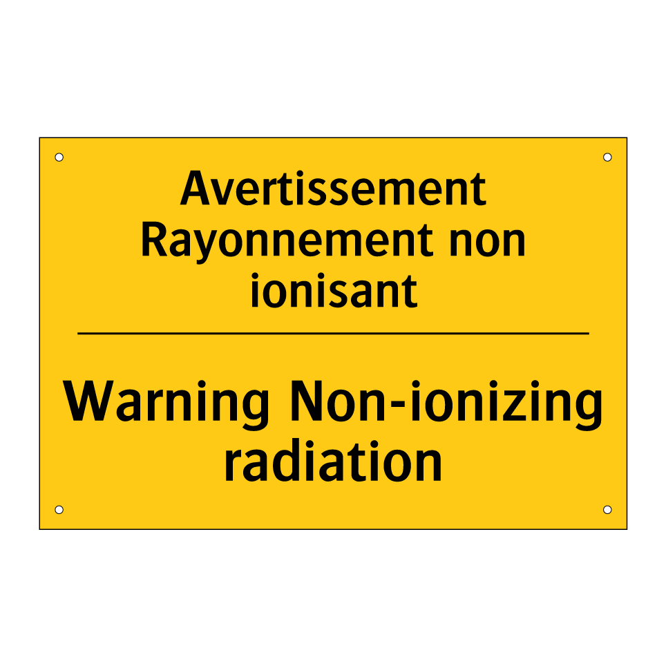 Avertissement Rayonnement non /.../ - Warning Non-ionizing radiation