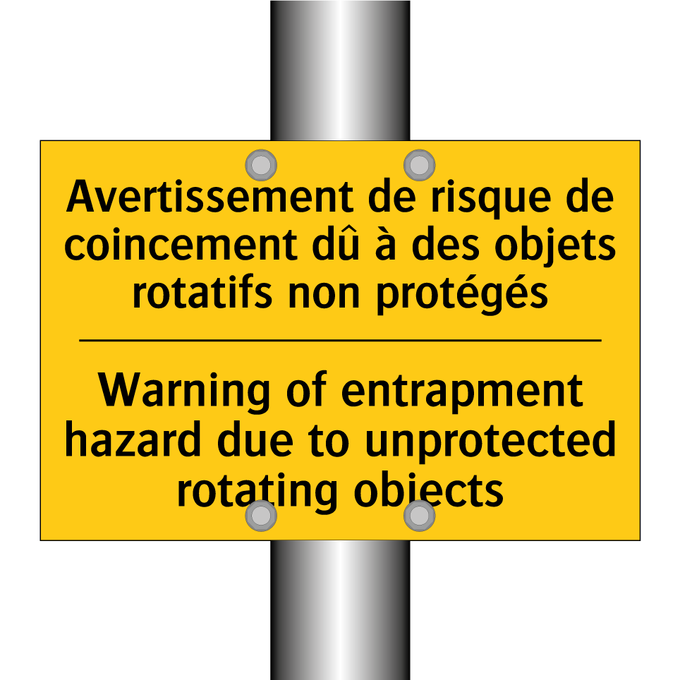 Avertissement de risque de coincement /.../ - Warning of entrapment hazard due /.../