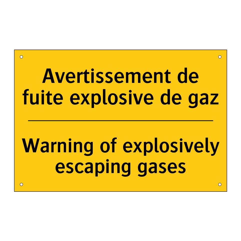 Avertissement de fuite explosive /.../ - Warning of explosively escaping /.../