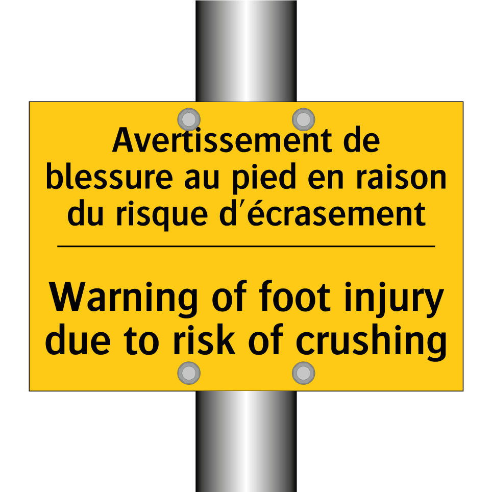Avertissement de blessure au pied /.../ - Warning of foot injury due to /.../