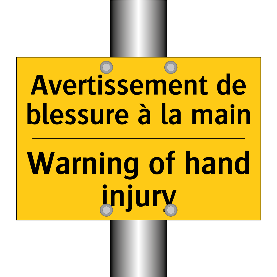 Avertissement de blessure à la /.../ - Warning of hand injury