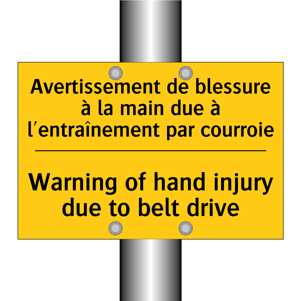 Avertissement de blessure à la /.../ - Warning of hand injury due to /.../