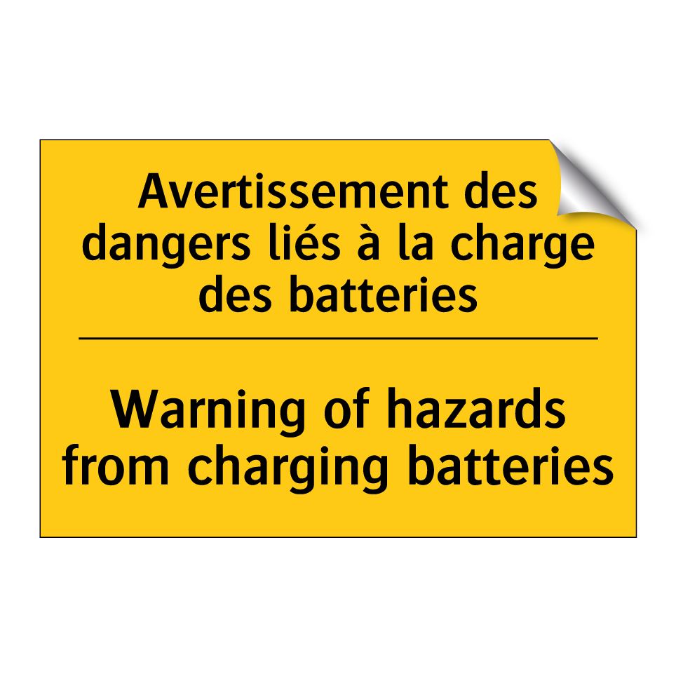 Avertissement des dangers liés /.../ - Warning of hazards from charging /.../