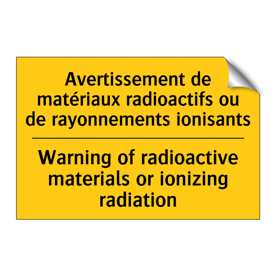 Avertissement de matériaux radioactifs /.../ - Warning of radioactive materials /.../