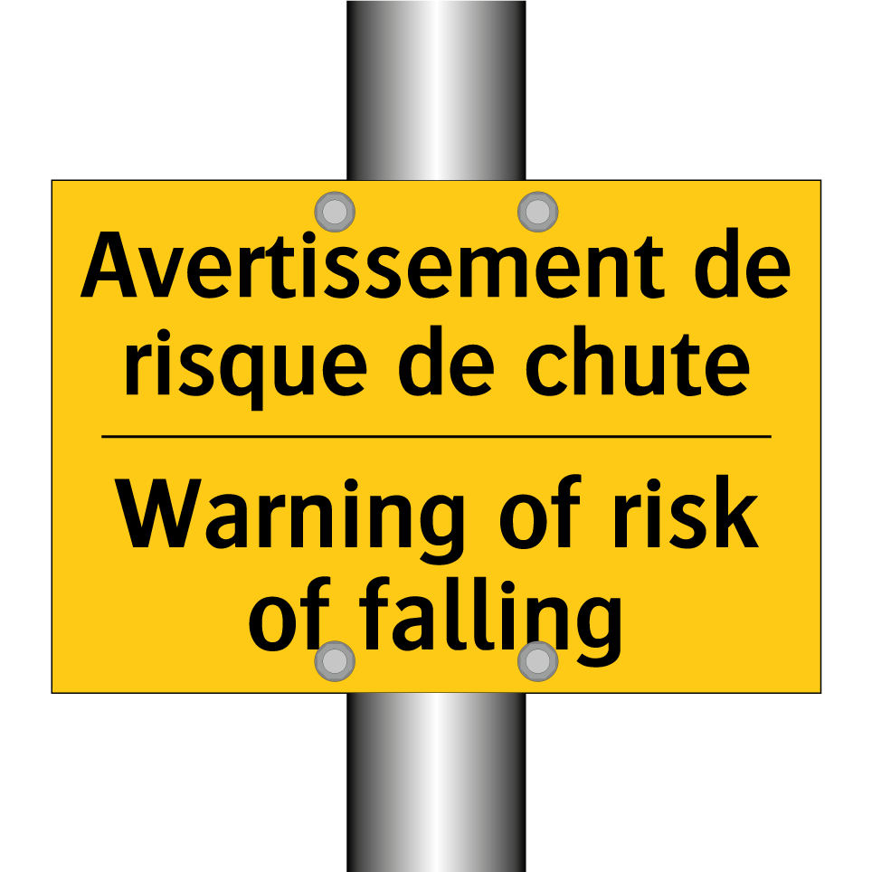 Avertissement de risque de chute /.../ - Warning of risk of falling